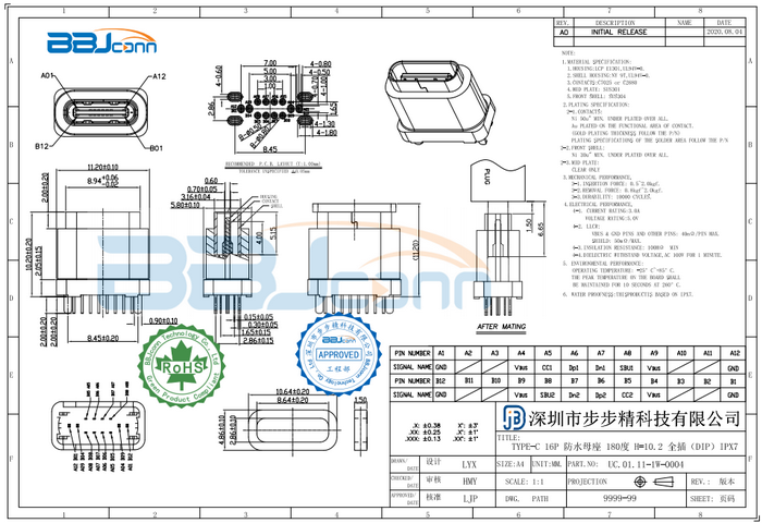 type-c防水母座1 type-c防水母座1