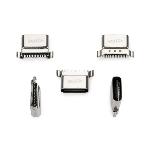 TYPE-C 12P母座防水拉伸殼帶防套L=7.6沉板1.48兩腳插 IPX7---(UC.01.35-1J-0004)_